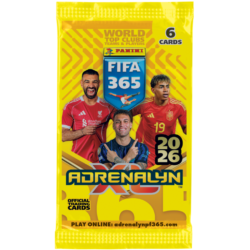 Cartes à Collectionner Panini FIFA 365 Adrenalyn XL 2026 - Boîte Métallique - 4 Paquets + Cartes Limitées